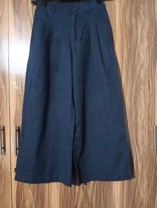 Navy Wide-Leg Palazzo Pants