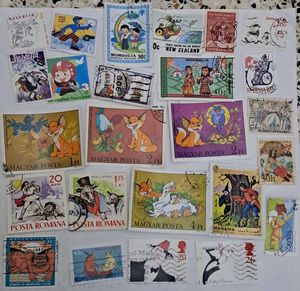 25 Rare Cartoon theme stamps