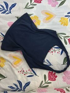 Navy Blue Halter Neck Top