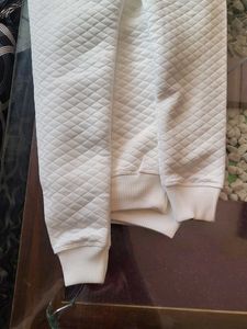 Cream Quilted Sweatshirt
