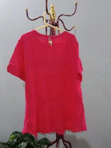 Vibrant Pink Short Sleeve Top