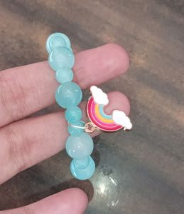 Sky Blue Breacelet With Charm