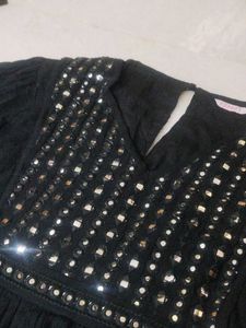 balloon sleeves frock style short kurti