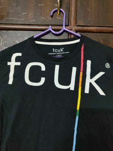 FCUK Black Graphic Tee - Size S