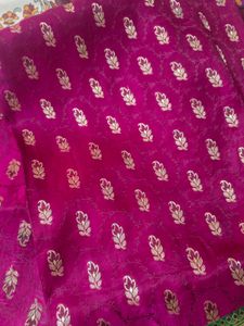 Elegant Pink Banarasi Silk Saree