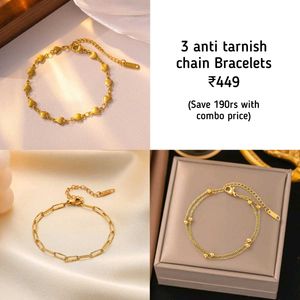 Anti Tarnish Chain bracelet combo