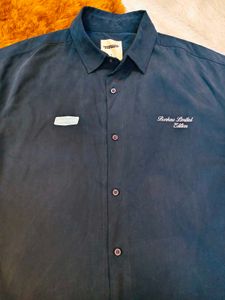 NEW Bonkers Navy Blue Short Sleeve Shirt