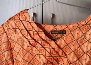 Orange Print Top