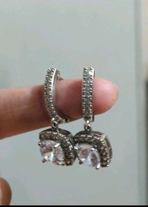 Savana Sparkling Square Cut Drop Earrings