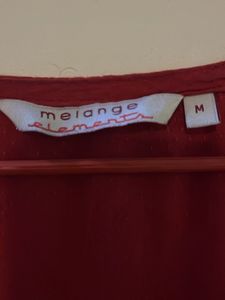 Maroon Embroidered Kurta
