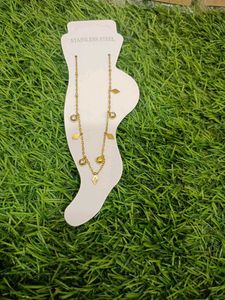 Gold Tone Stainless Steel Anklet