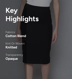 Classic Black Pencil Skirt