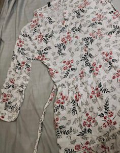 Floral Print Midi Dress/ short kurti