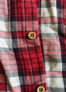 Men's Red Plaid Long Sleeve Shirt