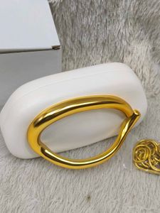 zara white 🤍 clutch with premium gold chain