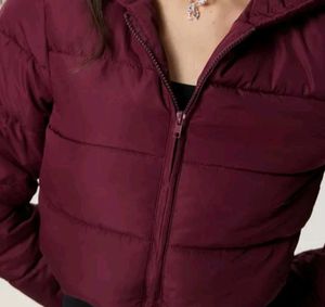 Burgundy Puffer Jacket