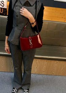Chic Patent Leather Shoulder Bag