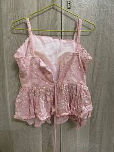 Baby Pink Embellished sharara set