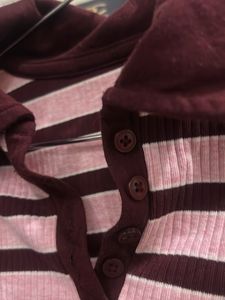 Striped Collared Crop Top