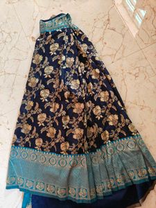 Ready to wear saree Elegant Navy Blue Floral Sare