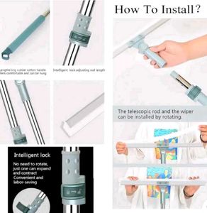 Silicone Floor Wiper with Adjustable Handle