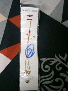 Stainless Steel Bow &amp; Heart Necklace (Pure Anti-ta