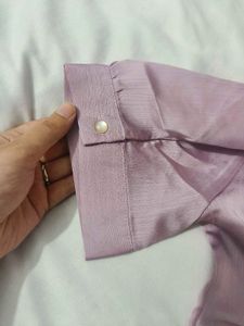 Elegant Ruffled Satin Blouse