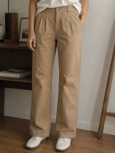 Brown Pleated Trousers