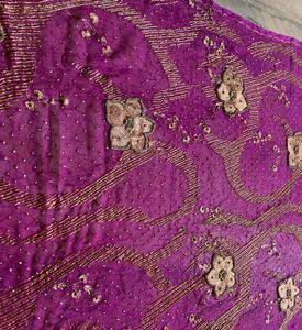 Diwali Sale🔥Royal Purple Embroided Dupatta