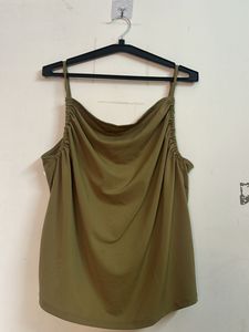 H&M Ruched Spaghetti Strap Tank Top