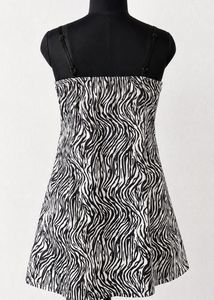 Zebra Print Spaghetti Strap Dress