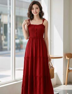 FREE SHIPPING📦Burgundy Maxi Sundress