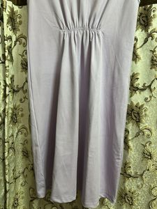 Lavender Mock Neck Midi Dress