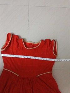 customized Red Ethnic Dress Women just reference