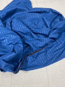 Blue Striped diwan bed mattress cover