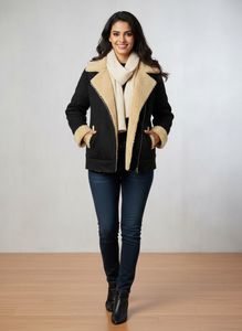 Cozy Black Jacket with Sherpa Lining