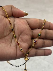 Gold Mangalsutra with Evil Eye