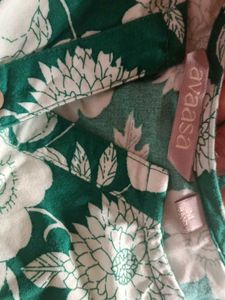 Green Floral Print Kurta
