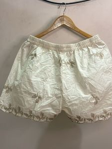 Embroidered Cotton Shorts