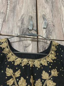 Elegant Black Embroidered Blouse