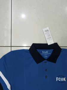 FCUK Blue Polo T-Shirt