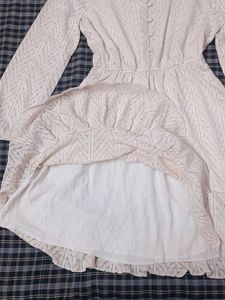 Off white A line lace dress