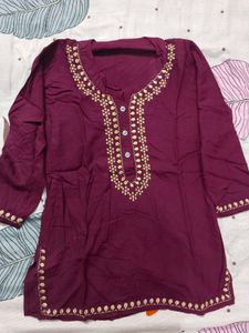 Elegant Embroidered short kurti