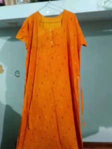 Orange Printed nighty