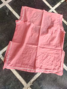 Peach Cotton lehenga choli
