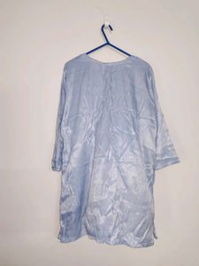 Light Blue Embroidered Kurta