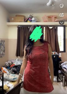 Red Printed Dori Kurti