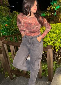 Stylish Grey Cargo Pants