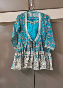 Stunning Teal Embroidered Kurti