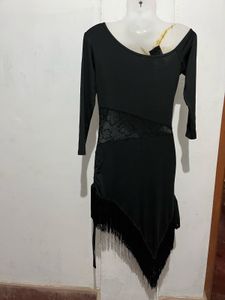 Black Fringe Dance Dress